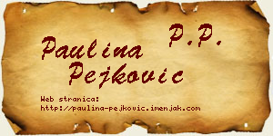 Paulina Pejković vizit kartica